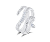 Snake Shaped Silver Ring NSR-4218